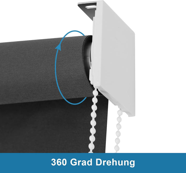 Sonnewelt Vertikalmarkise,100 x 240 cm Senkrechtmarkise,Verdunklungsrollo Rollo zum Einhängen,Klemmr