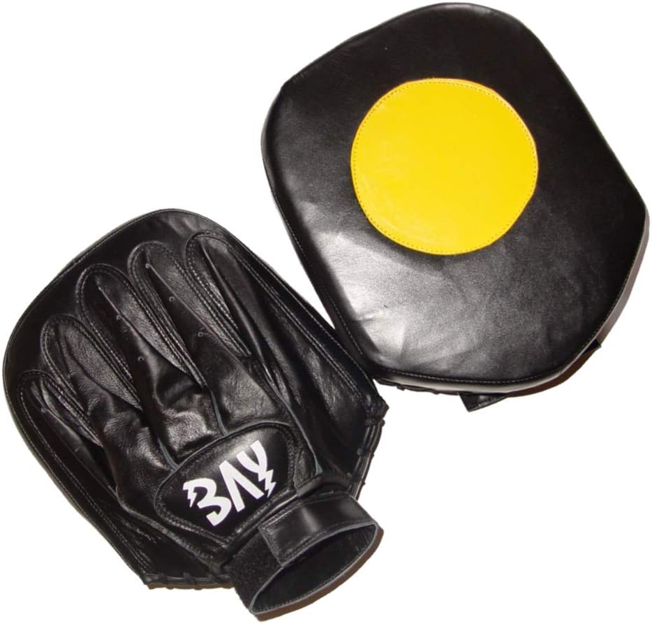 BAY Signal Linear Leder-Handpratzen, Profi-Trainerpratzen mit grosser Zielfläche