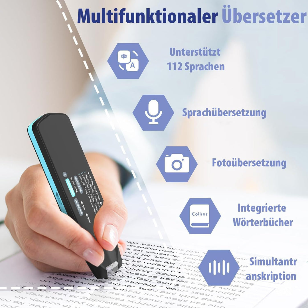 NEWYES Übersetzungs Stift Scannen,Übersetzer mit Sprachausgabe,Scannerstift zur Dateneingabe,OCR Les