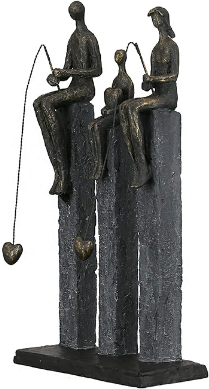 Casablanca - Skulptur, Figur, Dekofigur - Fishing - Poly - bronzefarben - 41x22,5x9cm Höhe 41 cm Ant