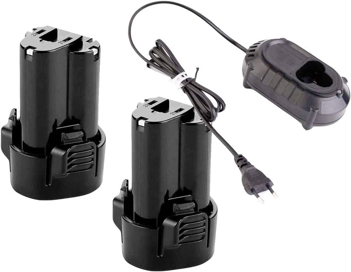 FengWings BL1013 10.8V 1.5Ah Ersetzen 2PCS Akku mit Ladegerät Kompatibel mit Für Makita Akku BMR102
