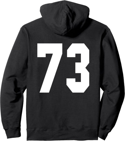 # 73 Team Sports Jersey Front & Back Number Player Fan Pullover Hoodie