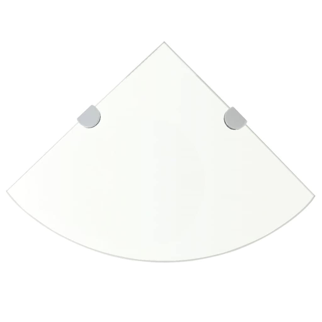 FIRBNUS 35x35x0,8 cm Eckregal Wall Shelf 2 STK. Regalboden Glas Glasregalboden Bad Regal Glas Schweb