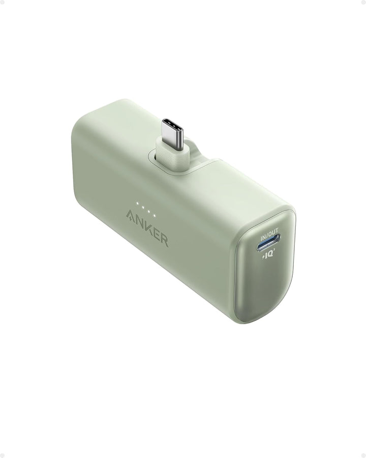 Anker Nano Powerbank, 5000mAh Powerbank 22,5W, Integrierter Faltbarer USB-C Konnektor, Kompatibel mi