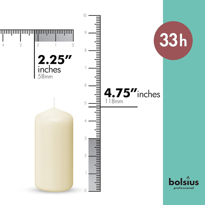Bolsius basische Kerzen zur deko, Wachs, Elfenbein, dimensione Cero singolo: h 11.8 cm Ø5.8cm