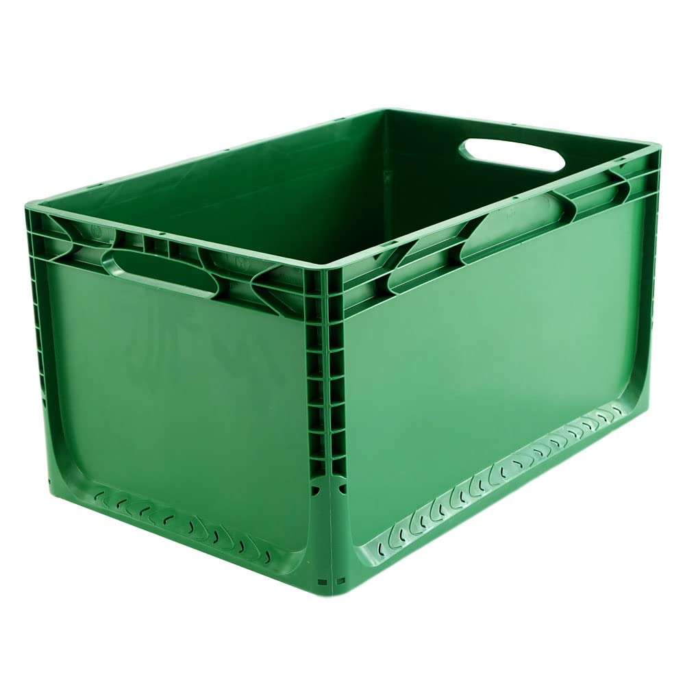EU Eurobox 60x40x32 cm grün geschlossen lebensmittelecht Eurobehälter Transportbox Lagerbox Behälter