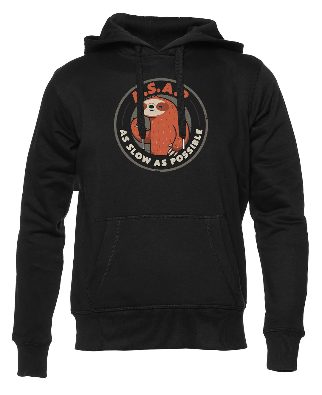 ASAP - As Slow As Possible Unisex Hoodie Herren Damen Schwarz Lange Ärmel Kapuzenpulli Men&