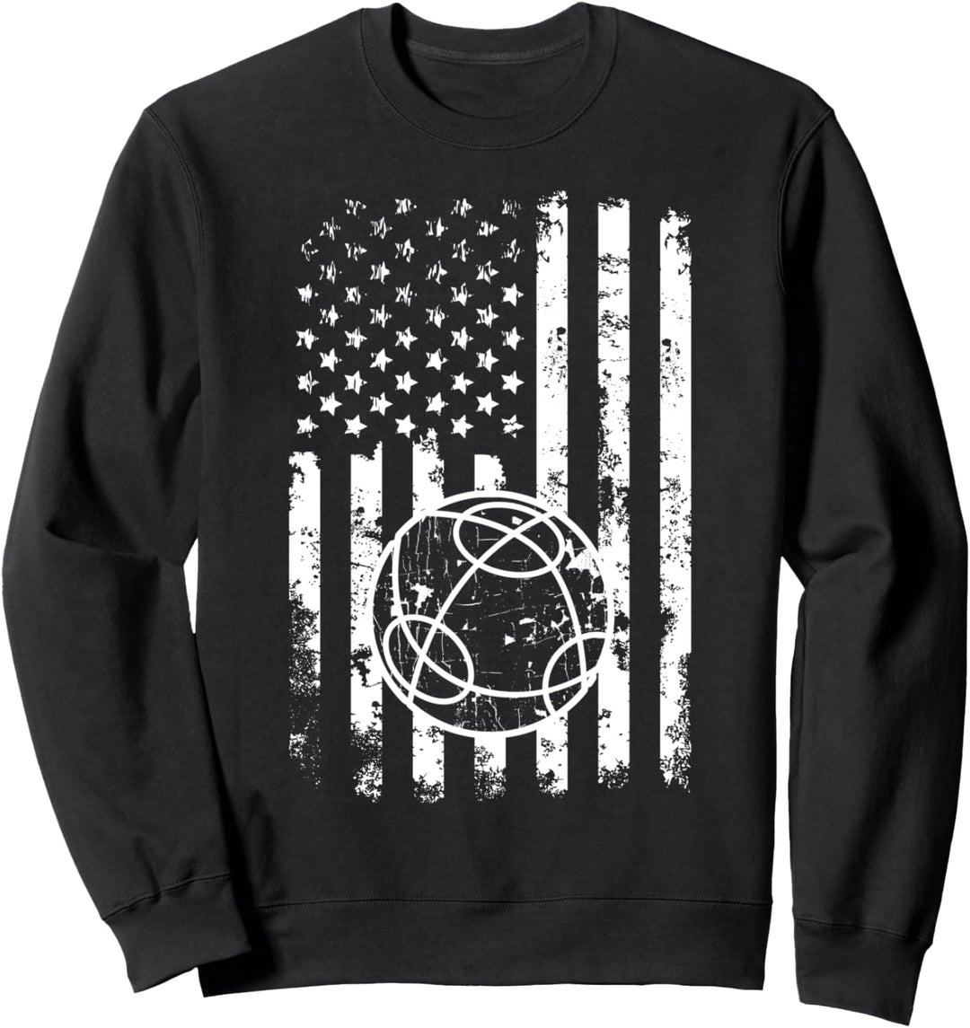 Bocce Ball Spieler USA Flagge patriotisch Sweatshirt