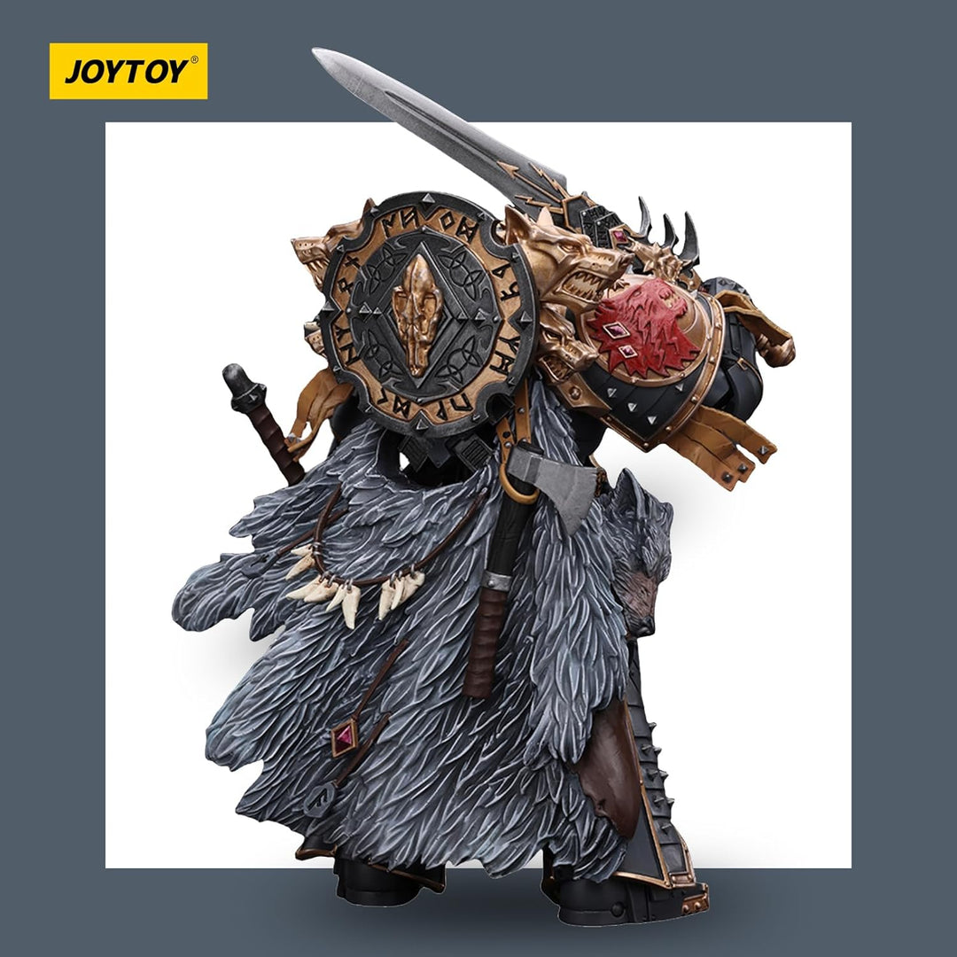 JOYTOY Warhammer 40k Space Wolves Leman Russ Primarch of The VIth Legion 1/18 Action Figur，Kombinier