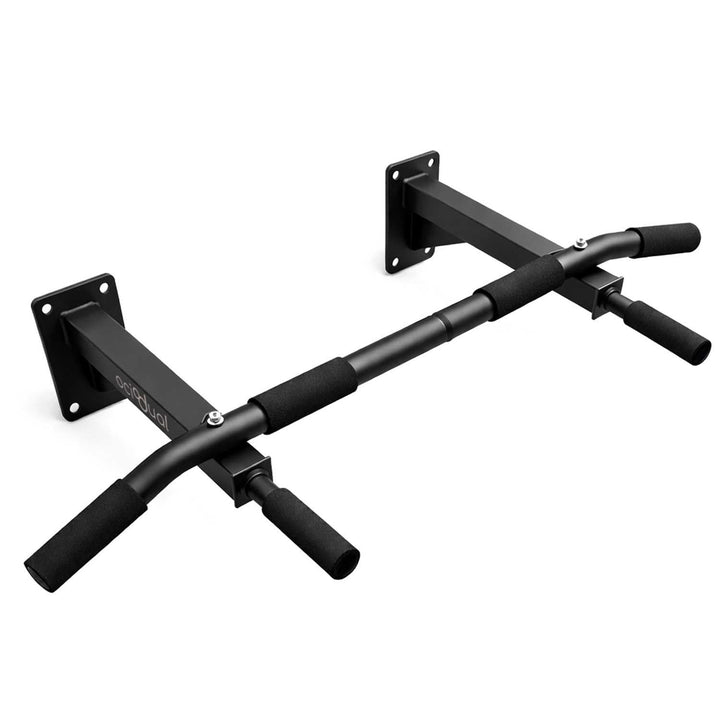 OcioDual Klimmzugstange für die Wand, Pull Up Klimmzugstange, bis 350 kg, Schwarz, Fitnessstudio für