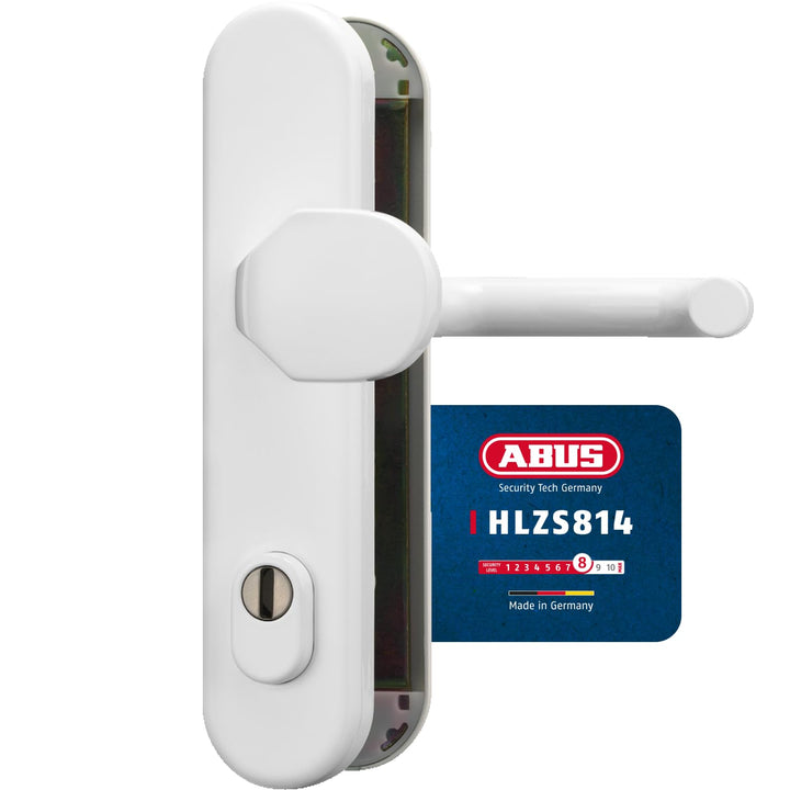 ABUS HLZS814 W EK Schutzbeschlag mit Zylinderschutz rund, weiss, 122361 Weiss Wechselgarnitur, Weiss