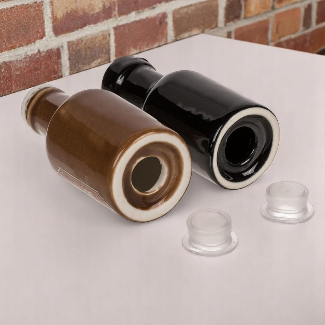 MIJOMA Salz- & Pfefferstreuer Set - Stilvolles Porzellandesign, Lebensmittelecht, Einfach zu Befülle
