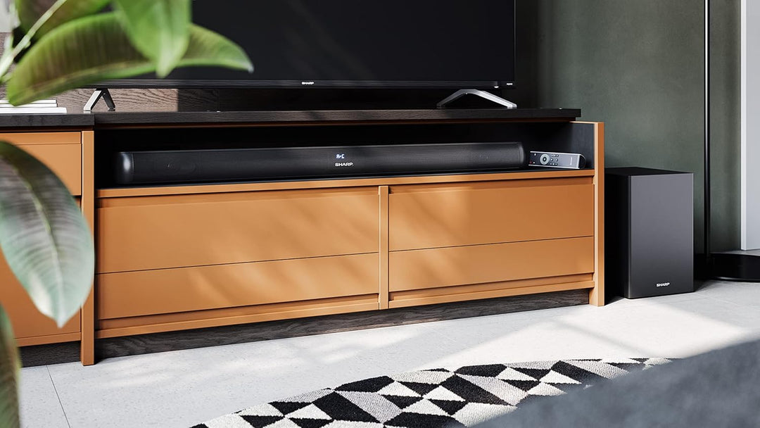 SHARP HTSBW202 2.1 Soundbar 200W (USB, Bluetooh, HDMI, Optisch, AUX-In (3,5mm), Breite: 92cm), draht