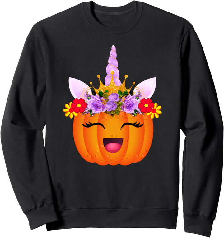 Einhorn Kürbis Prinzessin Halloween Unicorn Pumpkin Princess Sweatshirt