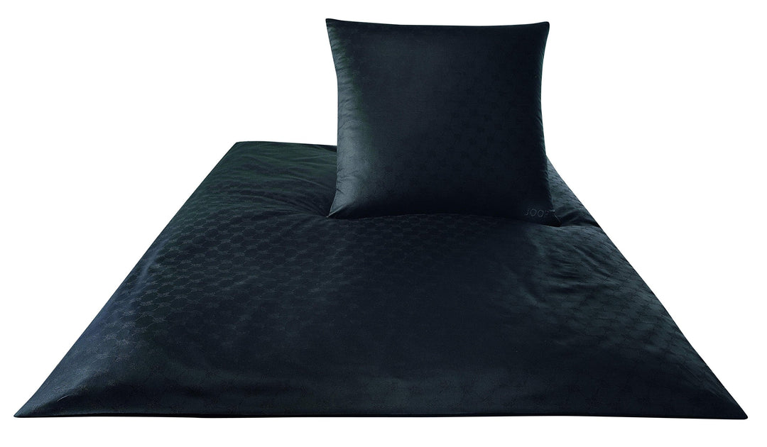 Joop! Bettwäsche Cornflower 4020 Fb. 9 - schwarz - Grösse: 155 x 220 cm 155x220 cm + 80x80 cm Schwar