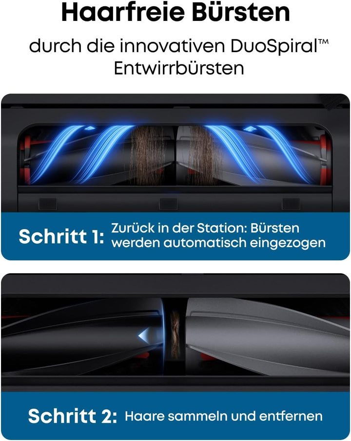 eufy Omni E25 HydroJet Saugroboter mit Wischfunktion, 20.000Pa Turbo-Saugkraft, DuroSpiral Entwirrbü