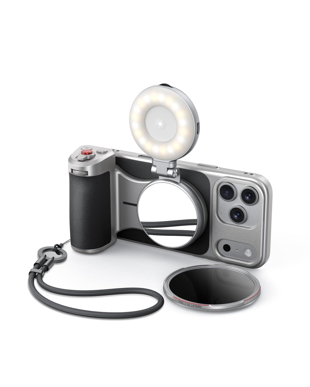 【Nur für iPhone 17 Pro MAX】 TELESIN Master Grip Kit, Magnetic Kameragriff mit C03 Magnetische Selfie