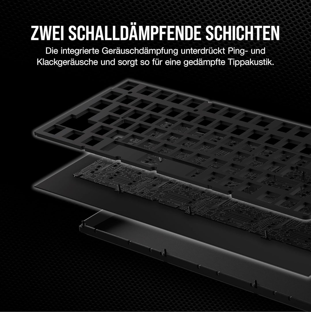 Corsair K65 Plus Wireless 75% RGB Hot-Swap-Fähige Mechanische Gaming-Tastatur - Vorgeschmierte MLX R
