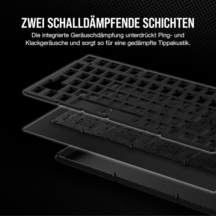 Corsair K65 Plus Wireless 75% RGB Hot-Swap-Fähige Mechanische Gaming-Tastatur - Vorgeschmierte MLX R