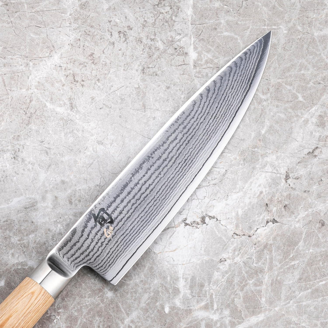 KAI DM0706W DM-0706W SHUN WHITE Kochmesser 8 (20 cm), Silber,holzfarbe