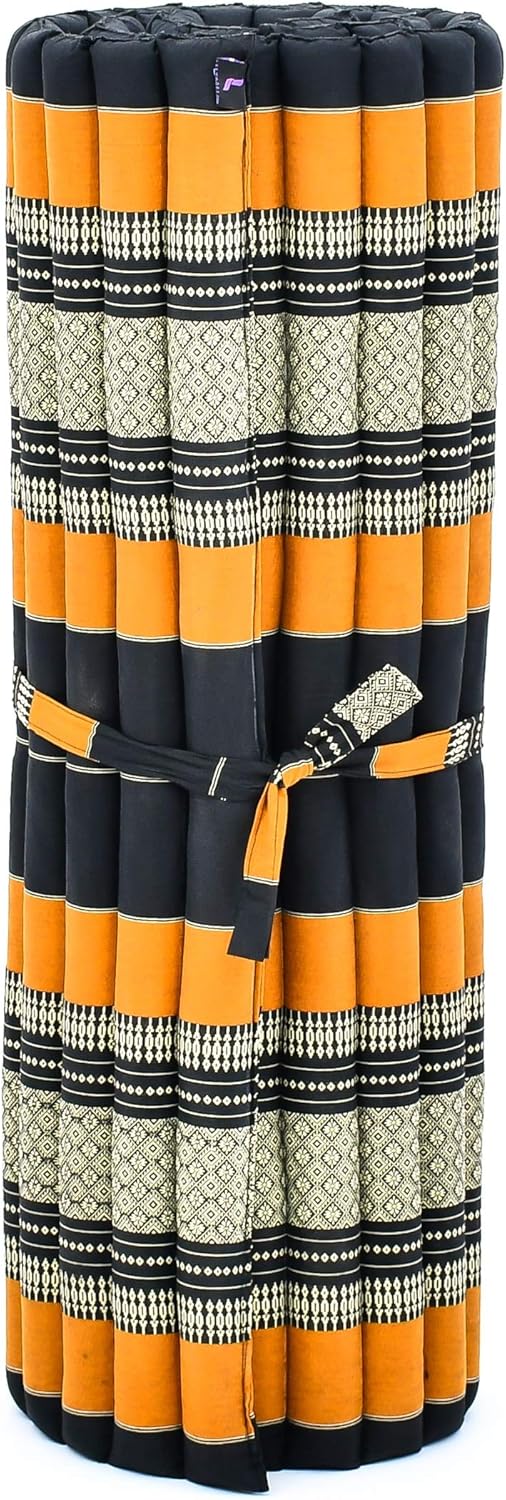 Leewadee Kapok Rollmatte – Handgefertigte Schlaf- & Relax Faltmatte aus Thailand, vielseitig als Gäs