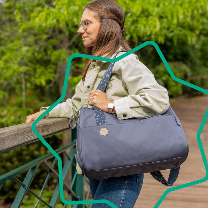 Badabulle Wickeltasche Pocketstyle - Kinderwagentasche inklusive Wickelzubehör Blau, Blau