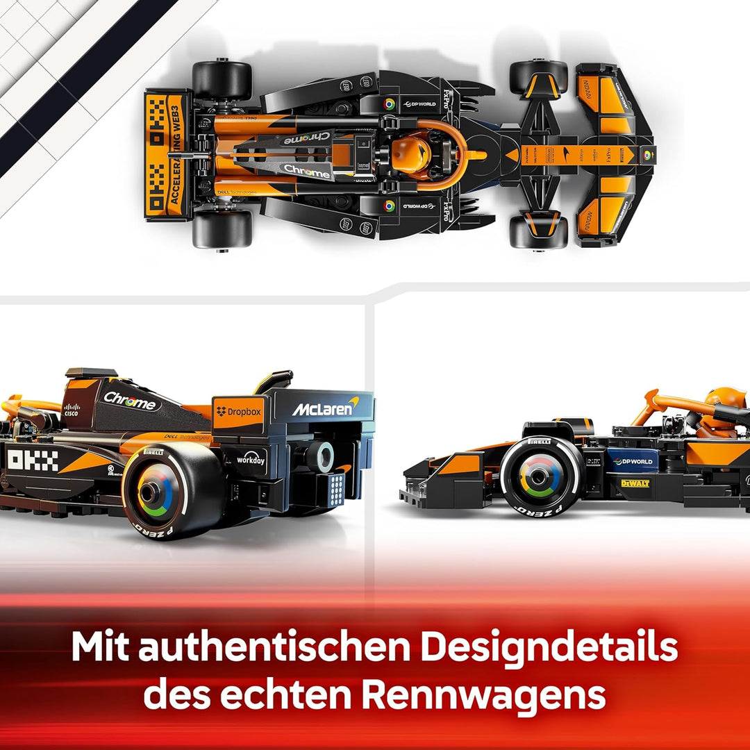 LEGO Speed Champions McLaren F1 Team MCL38 Rennauto - Spielzeug mit Formel 1 Minifigur zum Sammeln -