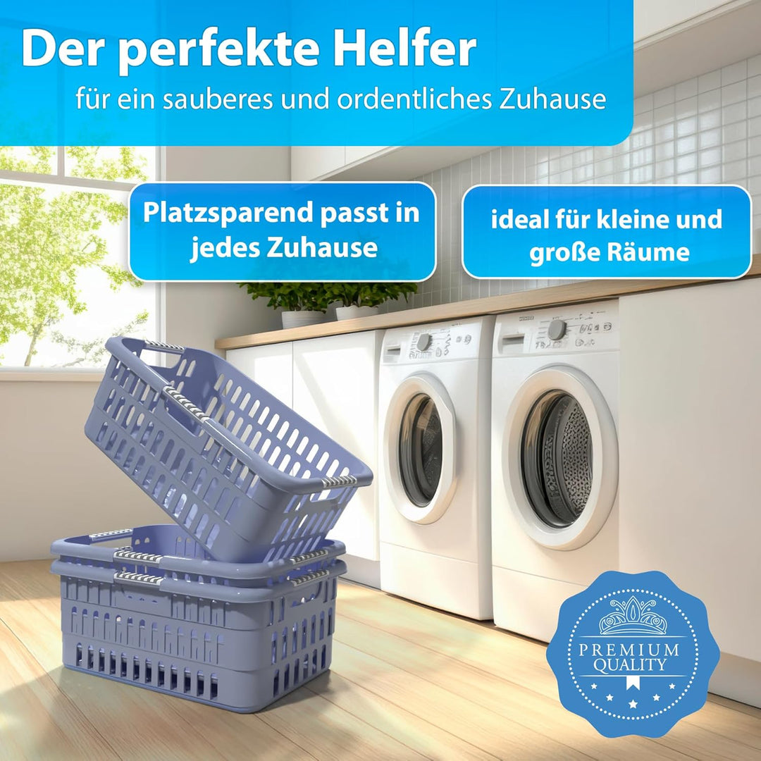 BigDean Wäschekorb 40L mit Softgriffen – Wäschewanne Made in Germany 1 Stück, 1 Stück