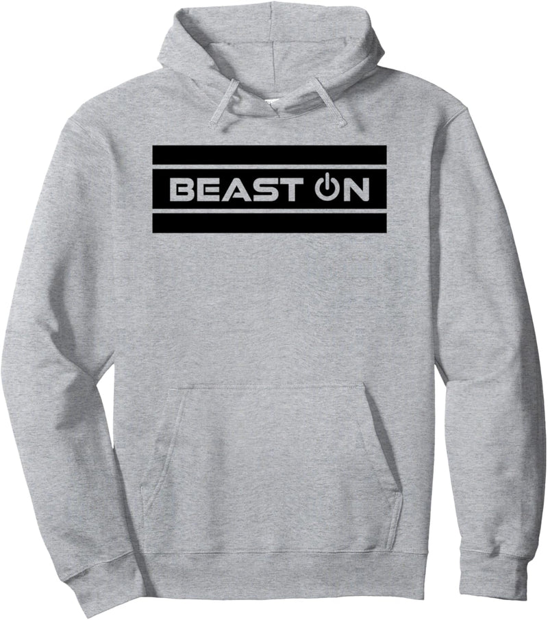 Beast ON Modernes Fitness Schlichtes Gym Motivation Pullover Hoodie