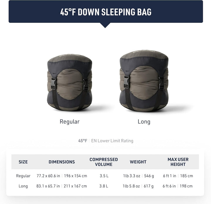 Sea to Summit Traveller Daunenschlafsack Decke Regular 45 Grad, Regular 45 Grad