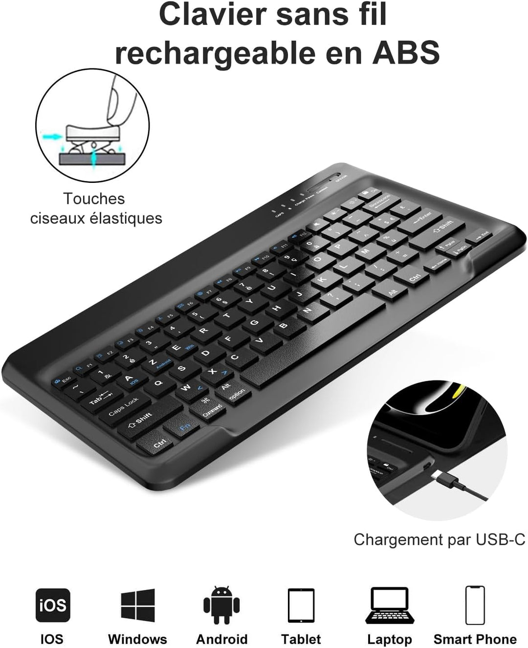 FOGARI Tastatur für Honor MagicPad 2 WiFi Tablet 12,3 Zoll 2024, AZERTY Französische AZERTY-Tastatur