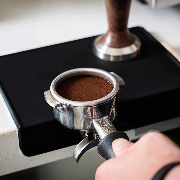 watchget Espresso-Tamping-Matte, Kaffee-Tamper-Matte, schwarzes Silikon, lebensmittelechtes Pad, 20,