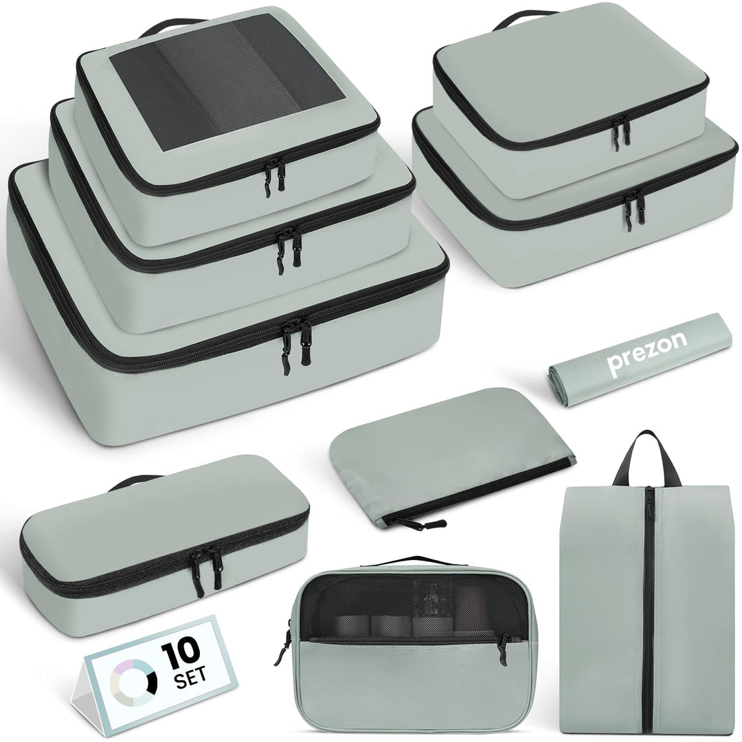 Packing Cubes for Suitcase 10 Set, Leichtgewichtige Gepäck Packing Organizer Packing Cubes für Reise