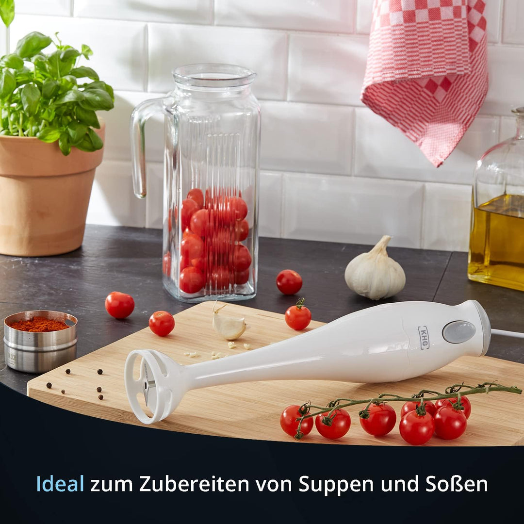 KHG Stabmixer Pürierstab STM-170W Edelstahlmesser Mixer Handmixer Zerkleinerer KHG