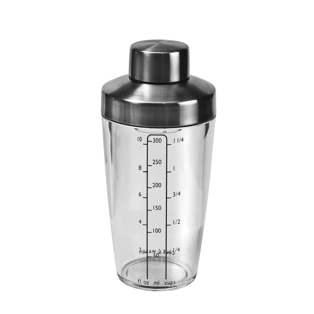 Cole &amp; Mason Cambourne Dressingshaker mit Rezepten, 300ml, Acrylhälter mit Skalierung Für Salatdress