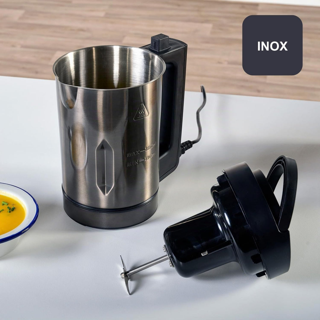 BLACK+DECKER BXSM1000E - Suppenzubereiter 1040W | Edelstahlkaraffe 1,6L | 7 Programme | Smoothies, K