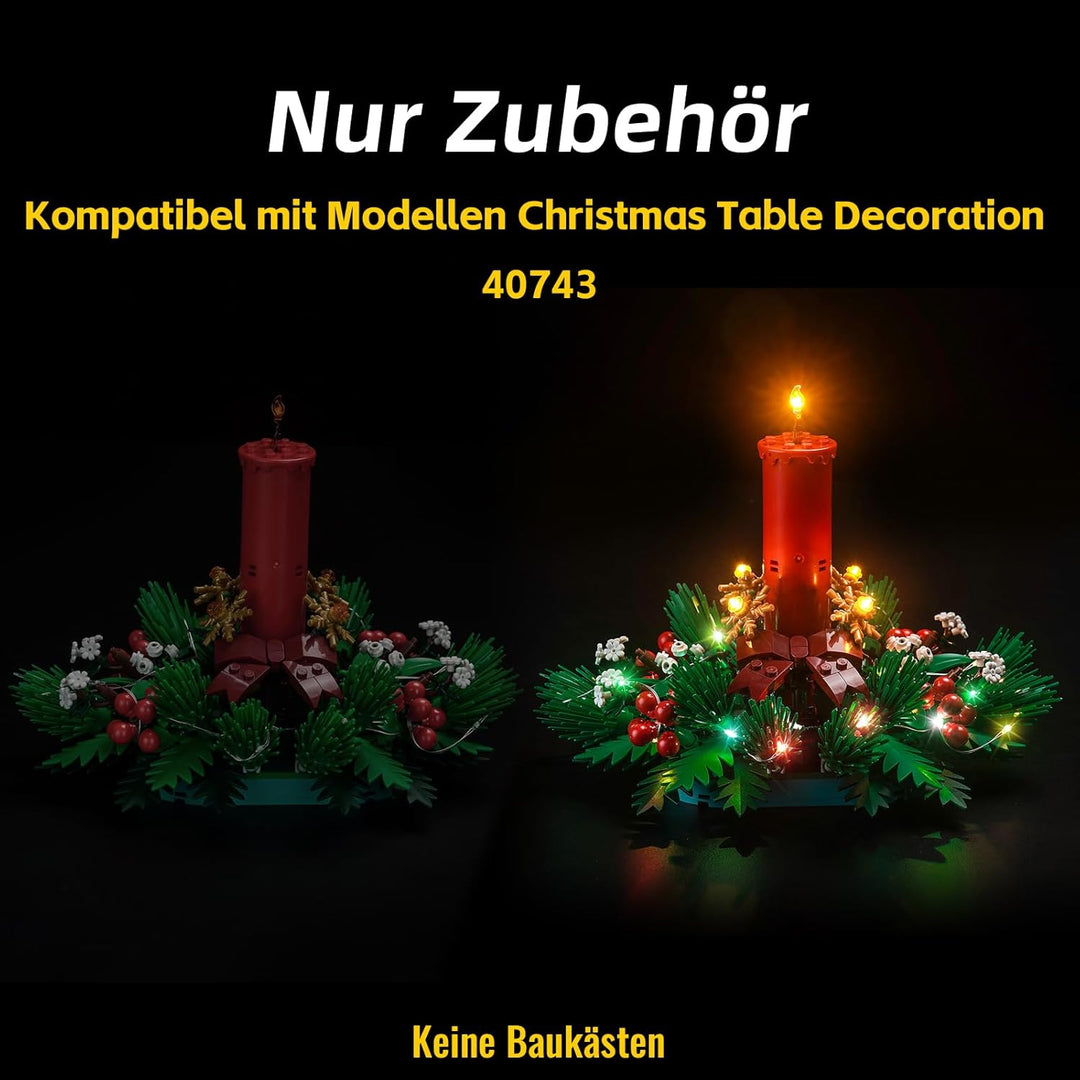 Led Licht Set Kompatibel mit Lego Christmas Table Decoration (Kein Modell), Dekorationsbeleuchtungss