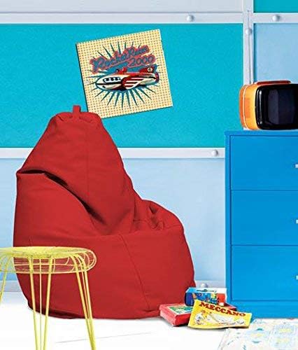 Eleganter Sitzsack, rote Farbe, Masse 80 x 120 x 80 cm, Rot