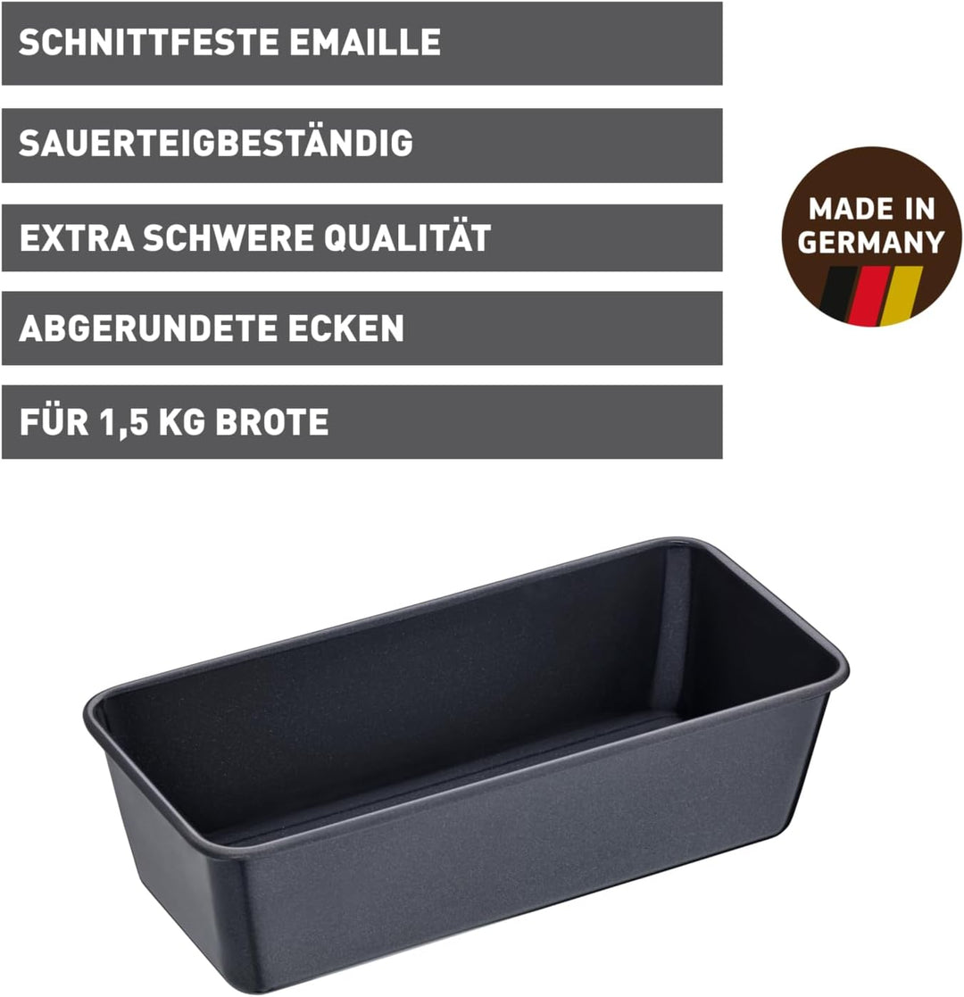 Original Kaiser La Forme Plus Brotbackform 35 cm, Backform für 1500g Brote, Emailleboden, Kastenform