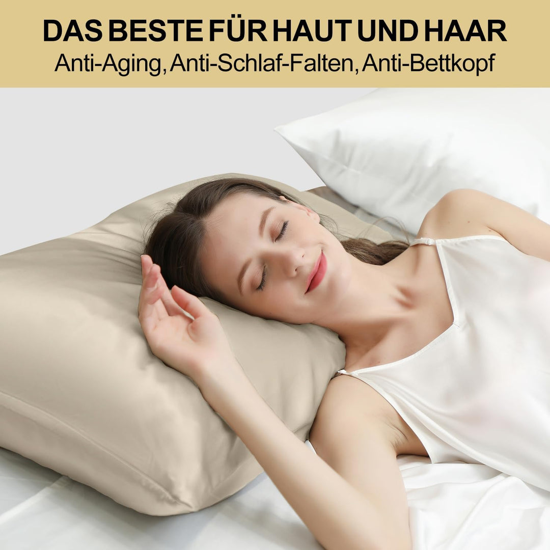 ZIMASILK Kissenbezug aus 100% Seide für Haare und Haut. Doppelseitige 19 Momme Reine Maulbeerseide K
