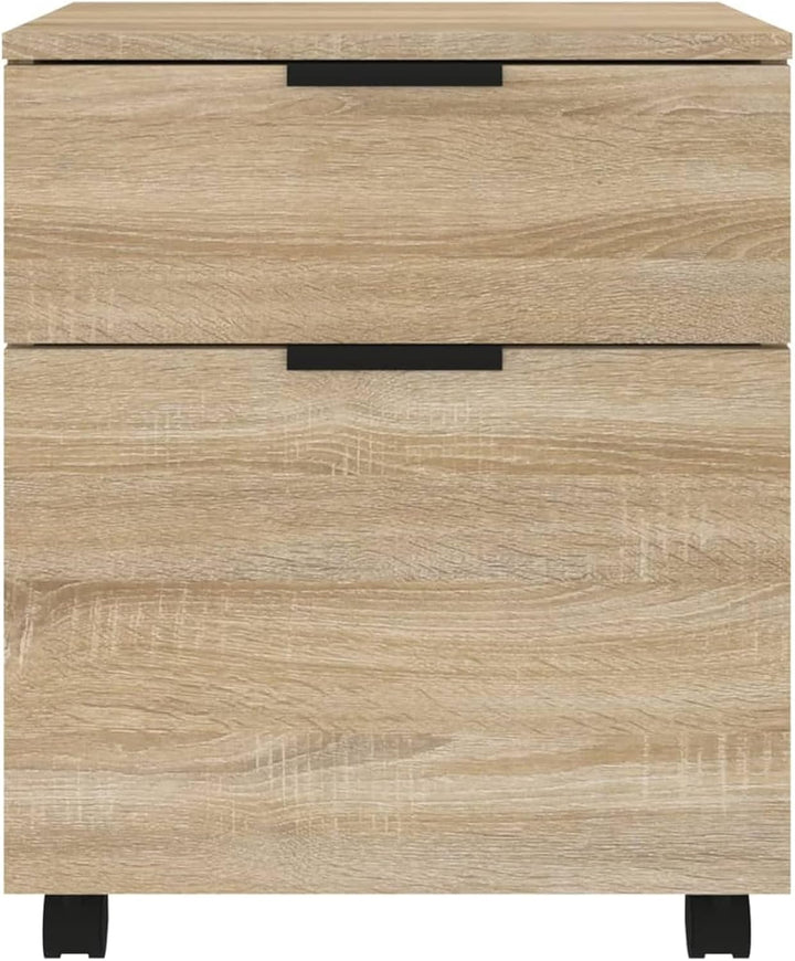 BaraSh Mobiler Aktenschrank mit Rollen Sonoma-Eiche 45x38x54 cm BüRoschrank AktenschräNke Spind Schr