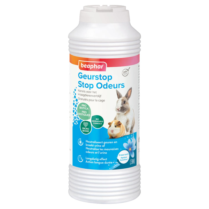 Beaphar Geruchsstopp-Granulat/Geruchsneutralisierer für Streu, für Nagetiere, 600 g