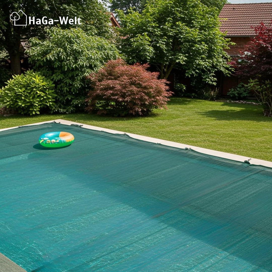 HaGa Premium Teichnetz &amp; Pool Abdecknetz – 2,6 m Breite | 15m Länge | dunkelgrün – UV-beständiges, f