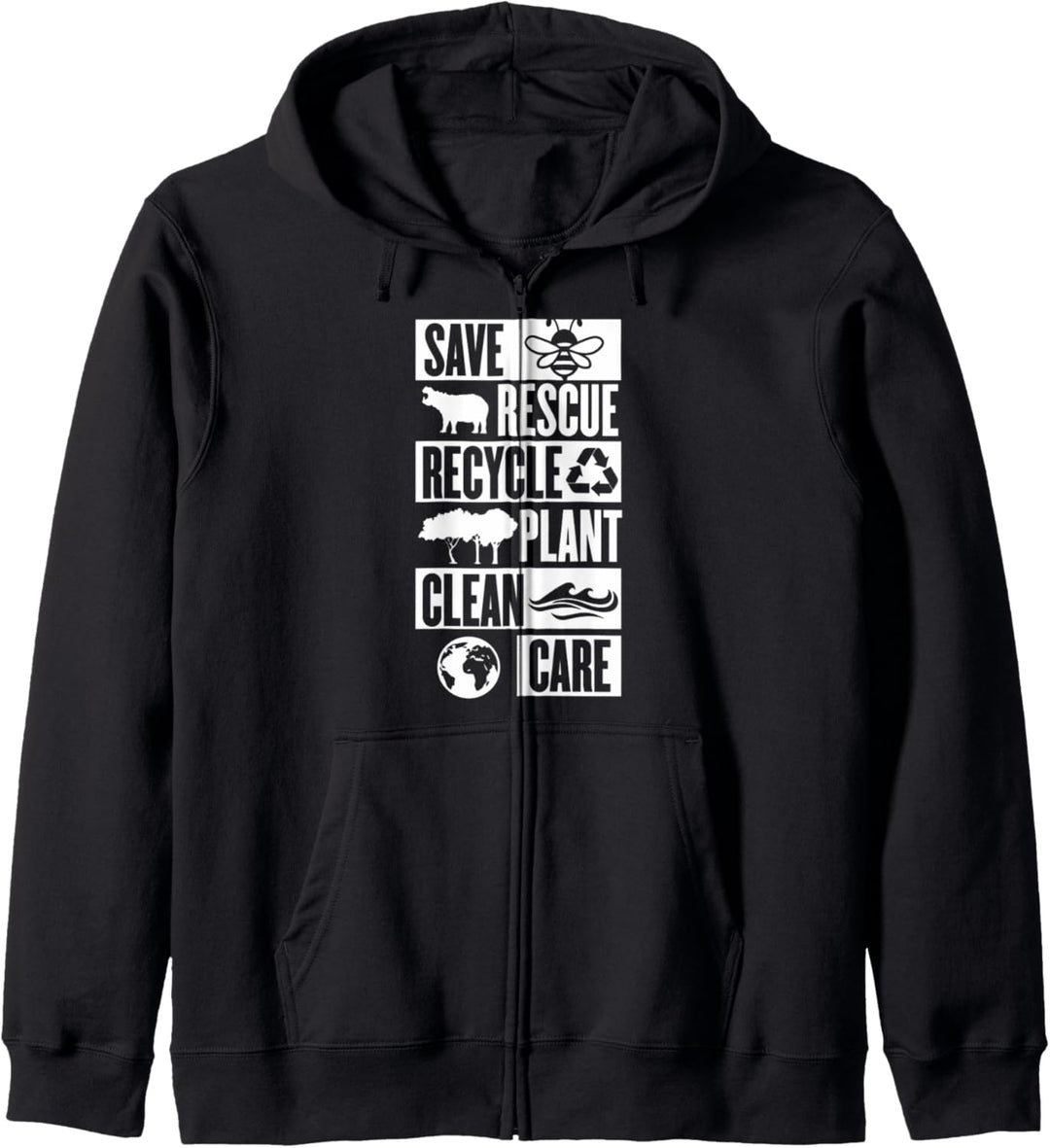 Happy Earth Day Sparen, Retten, Recyceln Umweltwissenschaft Kapuzenjacke