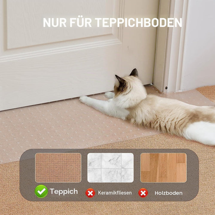 Uross Teppichschutz für Haustiere - Katzenteppichschutz für Türöffnung, Anti-Kratz unter Tür-Katzenk