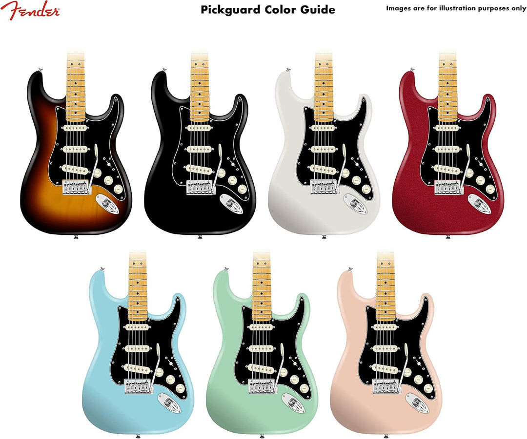 Fender 099-1345-000 3-Ply Black 11-Hole Vintage Mount S/S/S Stratocaster Pickguard (with Truss Rod N