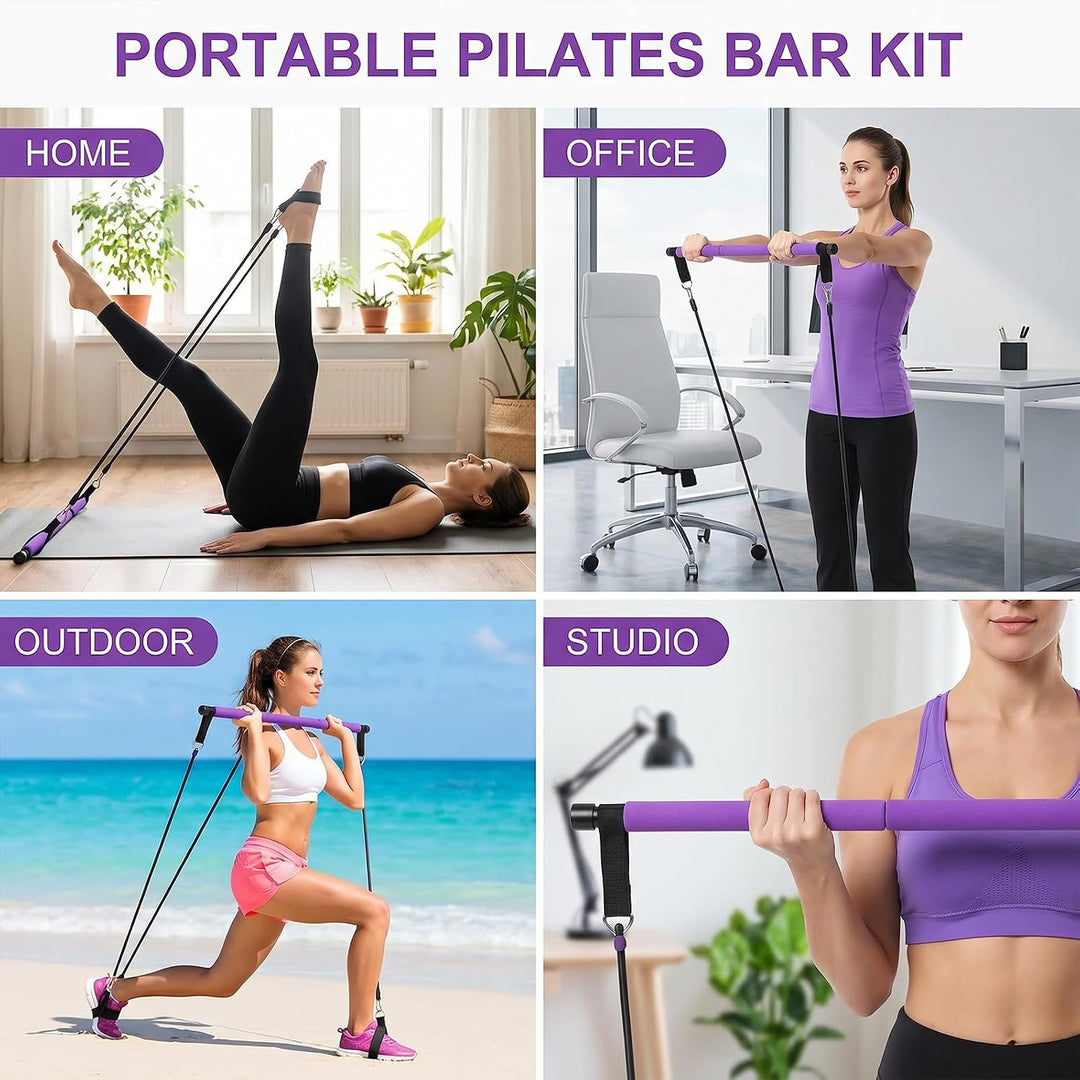 Pilates Set Dreisegment Sechsrohrsatz Pilates Kit Mit Removable Design TPR Elastic Rope Thick Iron R