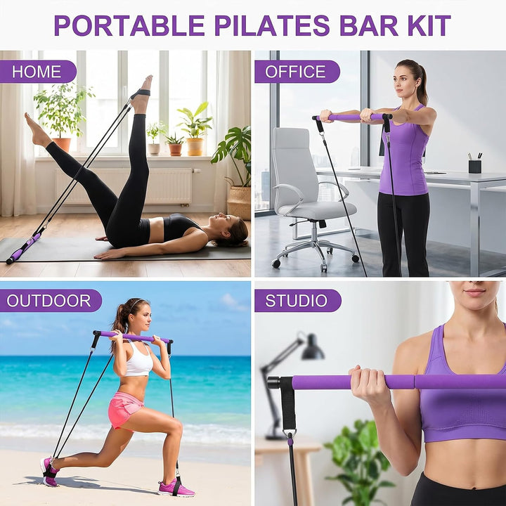 Pilates Set Dreisegment Sechsrohrsatz Pilates Kit Mit Removable Design TPR Elastic Rope Thick Iron R