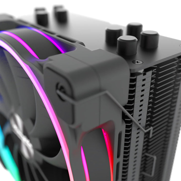 Alpenföhn Dolomit Advanced 120mm, CPU Kühler mit RGB-Lüfter für Effiziente Kühlung, Komplett Schwarz