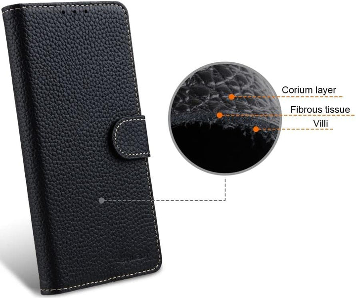 STILGUT Talis kompatibel mit Samsung Galaxy A53 5G Hülle mit Kartenfach aus Leder, Wallet Case, Lede